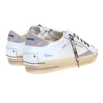 Sneaker Crime London SK8 Deluxe in pelle con lacci camu - 3