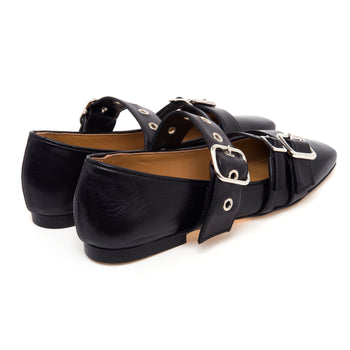 Ballerina Anna F. in pelle con cinturini - 3