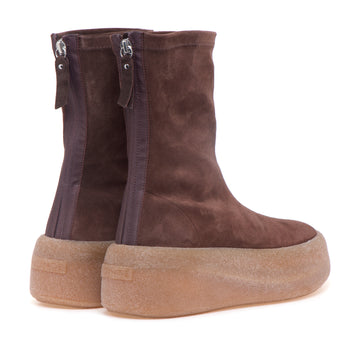 Tronchetto Vic Matiè in camoscio con gambale stretch e platform - 3