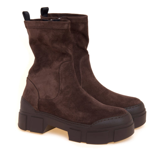 Tronchetto Vic Matié in camoscio stretch con zip - 2