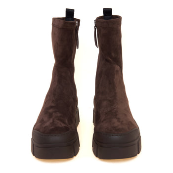 Tronchetto Vic Matié in camoscio stretch con zip - 5