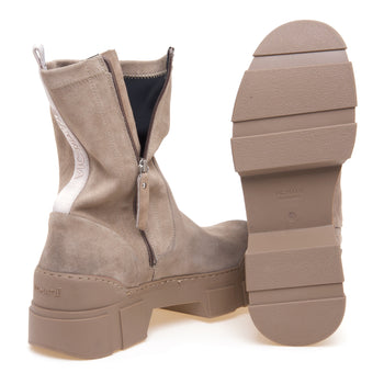 Tronchetto Vic Matiè in camoscio con gambale stretch e suola in gomma - 4