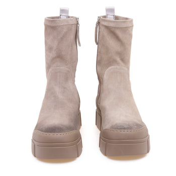 Tronchetto Vic Matiè in camoscio con gambale stretch e suola in gomma - 5