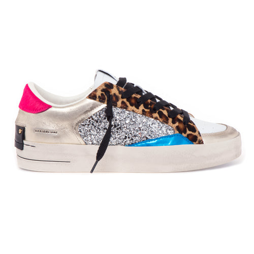 Sneaker Crime London "Skate Deluxe" in pelle e glitter