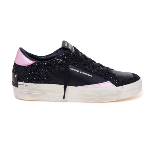 Sneaker Crime London "Skate Deluxe" in pelle e glitter