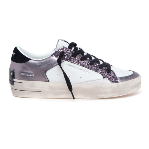 Sneaker Crime London "Skate Deluxe" in pelle e glitter