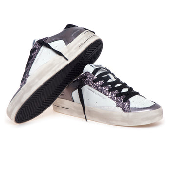 Sneaker Crime London "Skate Deluxe" in pelle e glitter - 4