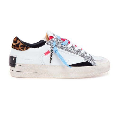 Sneaker Crime London "Skate Deluxe" in pelle e glitter