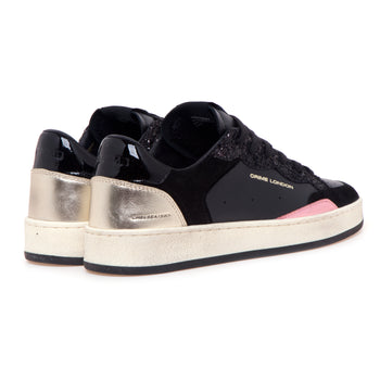 Sneaker Crime London "Chelsea" in pelle, camoscio e glitter - 3