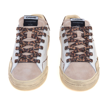 Sneaker Crime London Deconstructed in pelle e camoscio - 5