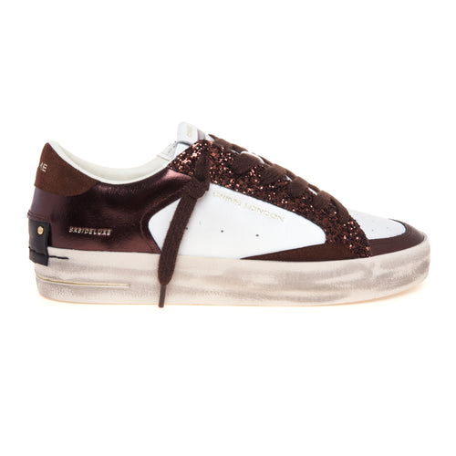 Sneaker Crime London SK8 Deluxe in pelle con inserti in glitter - 1