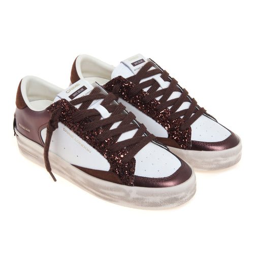Sneaker Crime London SK8 Deluxe in pelle con inserti in glitter - 2