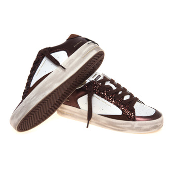 Sneaker Crime London SK8 Deluxe in pelle con inserti in glitter - 4