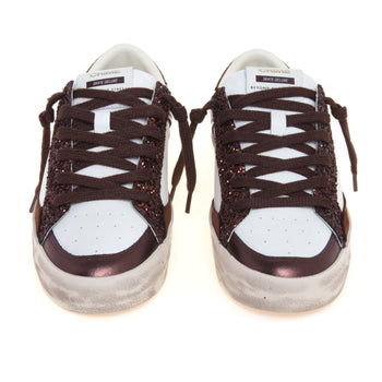Sneaker Crime London SK8 Deluxe in pelle con inserti in glitter - 5