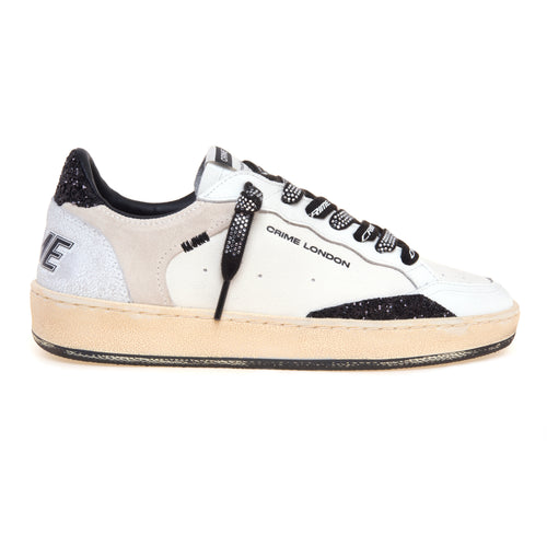 Sneaker Crime London Chelsea in pelle con inserti in glitter