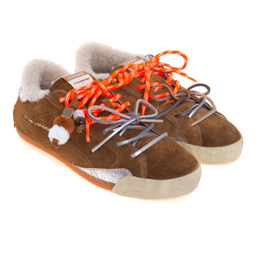 Sneaker low profile Crime London Sneakerina in camoscio con fodera teddy - 2