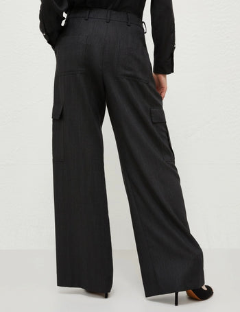 Pantalone cargo Marella in misto lana - 3