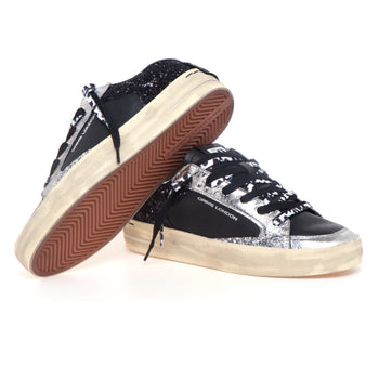 Sneaker Crime London Sk8 Deluxe in pelle e glitter - 4
