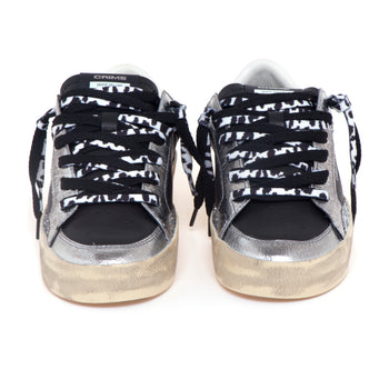 Sneaker Crime London Sk8 Deluxe in pelle e glitter - 5