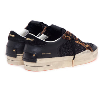 Sneaker Crime London Sk8 Deluxe in pelle e glitter - 3