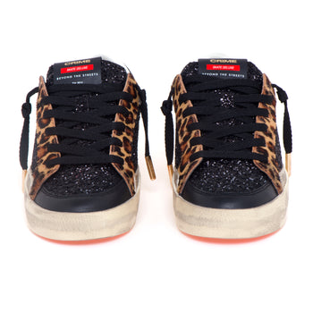 Sneaker Crime London Sk8 Deluxe in pelle e glitter - 5