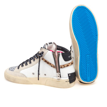 Sneaker Crime London Sk8 Recut High in pelle e glitter - 4