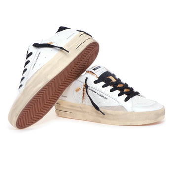 Sneaker Crime London SK8 Deluxe Wedge in pelle - 4