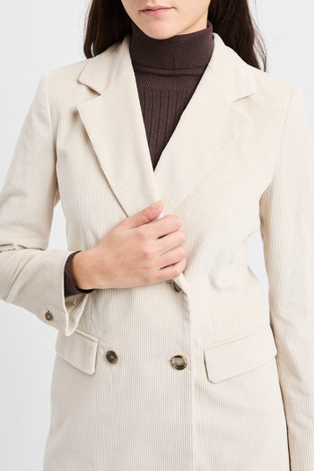 Blazer Marella "Valery" in velluto a coste stretch - 4