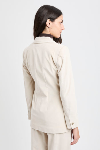 Blazer Marella "Valery" in velluto a coste stretch - 6