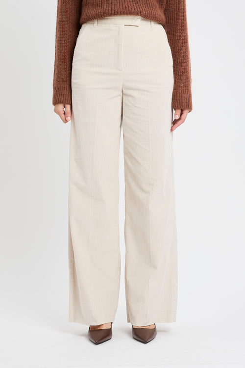 Pantalone a palazzo Marella "Susina" in velluto