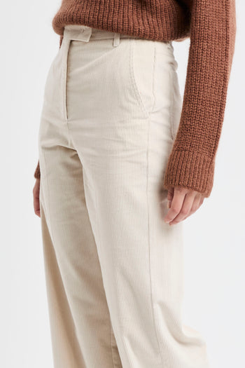 Pantalone a palazzo Marella "Susina" in velluto - 5