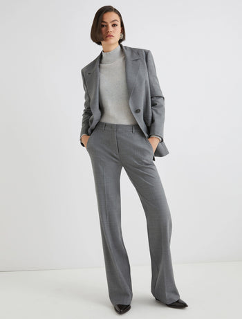 Pantalone flaire Marella "Crisma" in misto lana stretch - 4