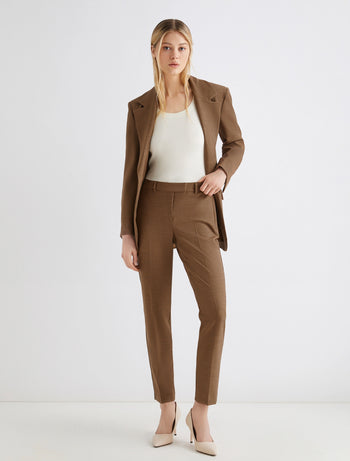 Pantalone chino Marella "Opaco" in tessuto stretch - 4