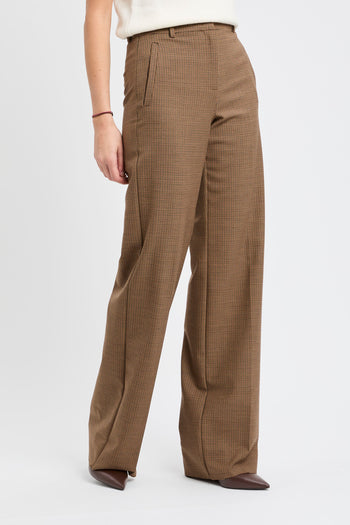 Pantalone a palazzo Marella "Tales" in tessuto con piega - 4