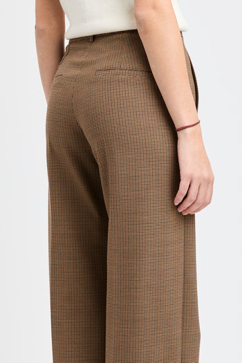 Pantalone a palazzo Marella "Tales" in tessuto con piega - 6