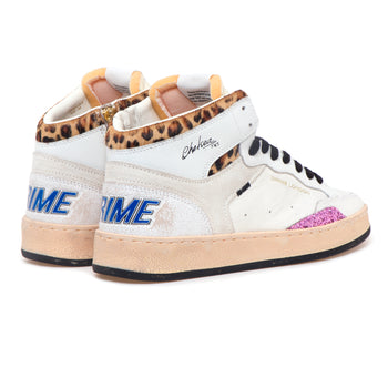 Sneaker Crime London "Chelasea Hi" in pelle  BIANCO - 3