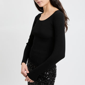 Maglia manica lunga a costine sottili Marella "Dilly" in misto viscosa - 7