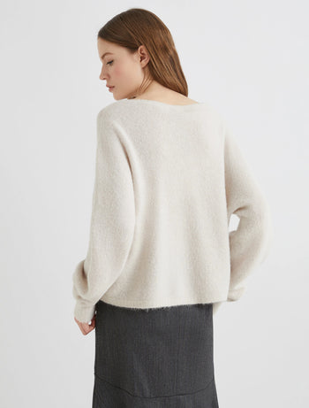 Maglia girocollo Marella "Tania" in alpaca stretch - 3