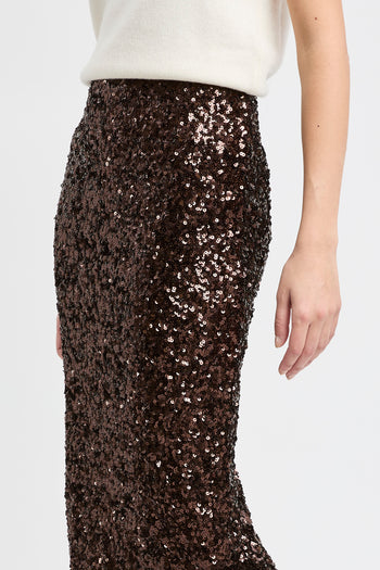 Gonna longuette Marella "Rennes" in jersey elasticizzato con paillettes - 4