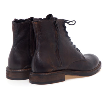 Polacchino allacciato Pawelk's in pelle effetto vintage con zip - 3