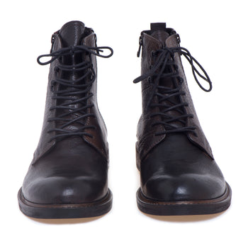 Polacchino allacciato Pawelk's in pelle effetto vintage con zip - 5