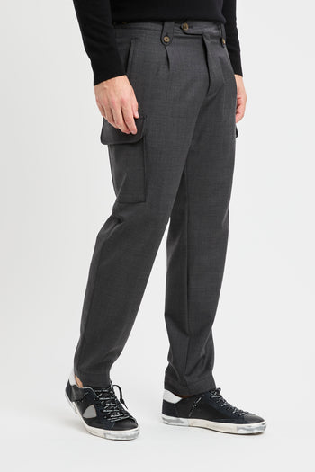 Pantalone cargo sartoriale Myths in misto lana - 3