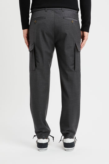 Pantalone cargo sartoriale Myths in misto lana - 4