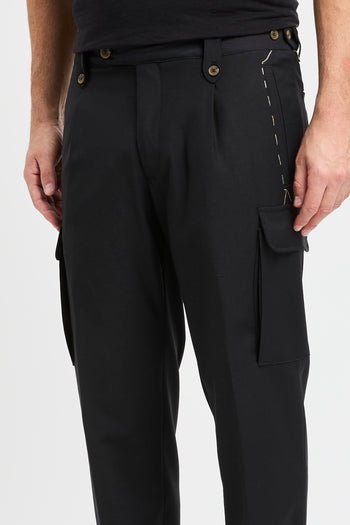 Pantalone cargo sartoriale Myths in misto lana - 3