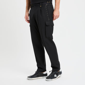 Pantalone cargo sartoriale Myths in misto lana - 7