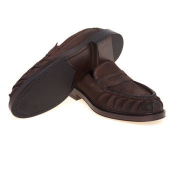 Mocassino penny Pawelk's in camoscio anticato con arricciature - 4