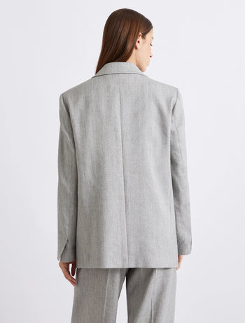 Blazer Marella in grisaglia di misto lino stretch (Mod. MLLUGGIOSO) - 3