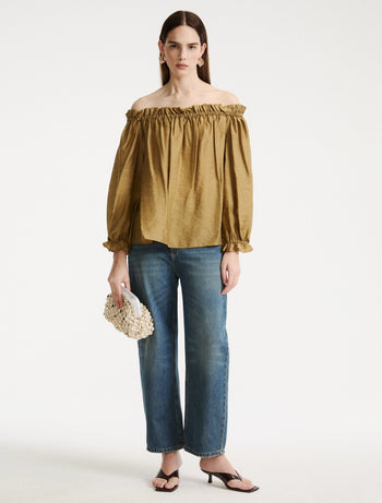 Blusa Marella in georgette con elastico (Mod. MLLMERINGA) - 3