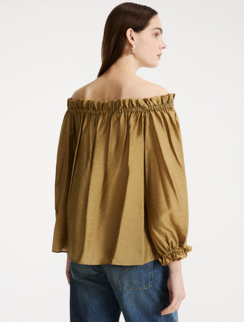 Blusa Marella in georgette con elastico (Mod. MLLMERINGA) - 4