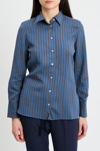 Camicia a righe Marella in viscosa (Mod. MLLFOLK) - 3